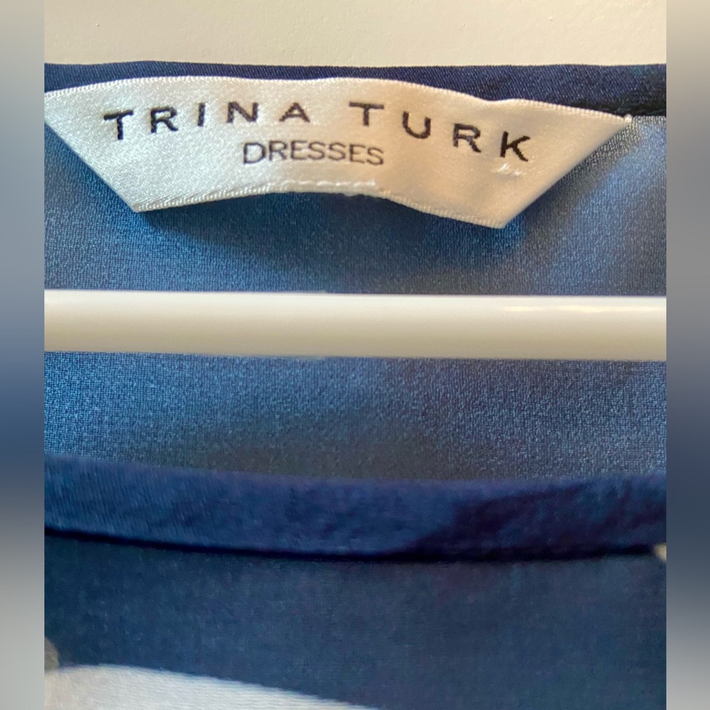 Trina Turk Caftan Blue and White Dress - Picture 4 of 5